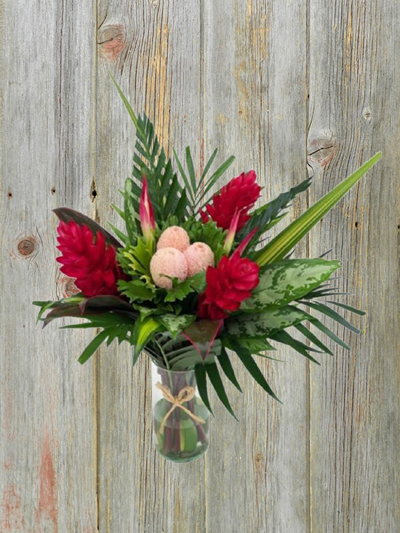 ROUND LUA RED PINK BOUQUET